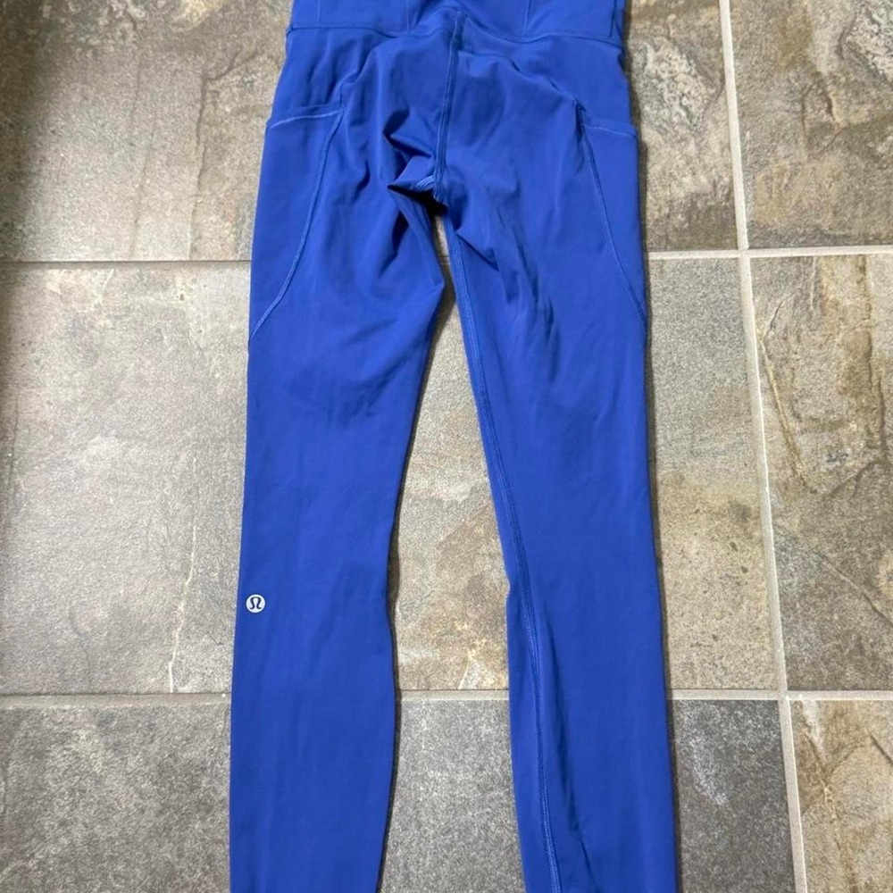 Lululemon Fast and Free Tight II 25 Nulux Leggings Blue LW5BXQS Size 2
